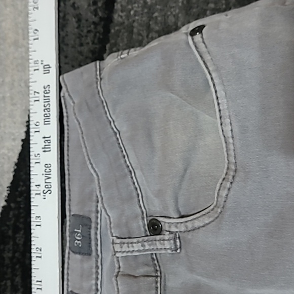 BKE TYLER STRAIGHT EMBROIDERED GRAY DENIM JEAN - Picture 4 of 13